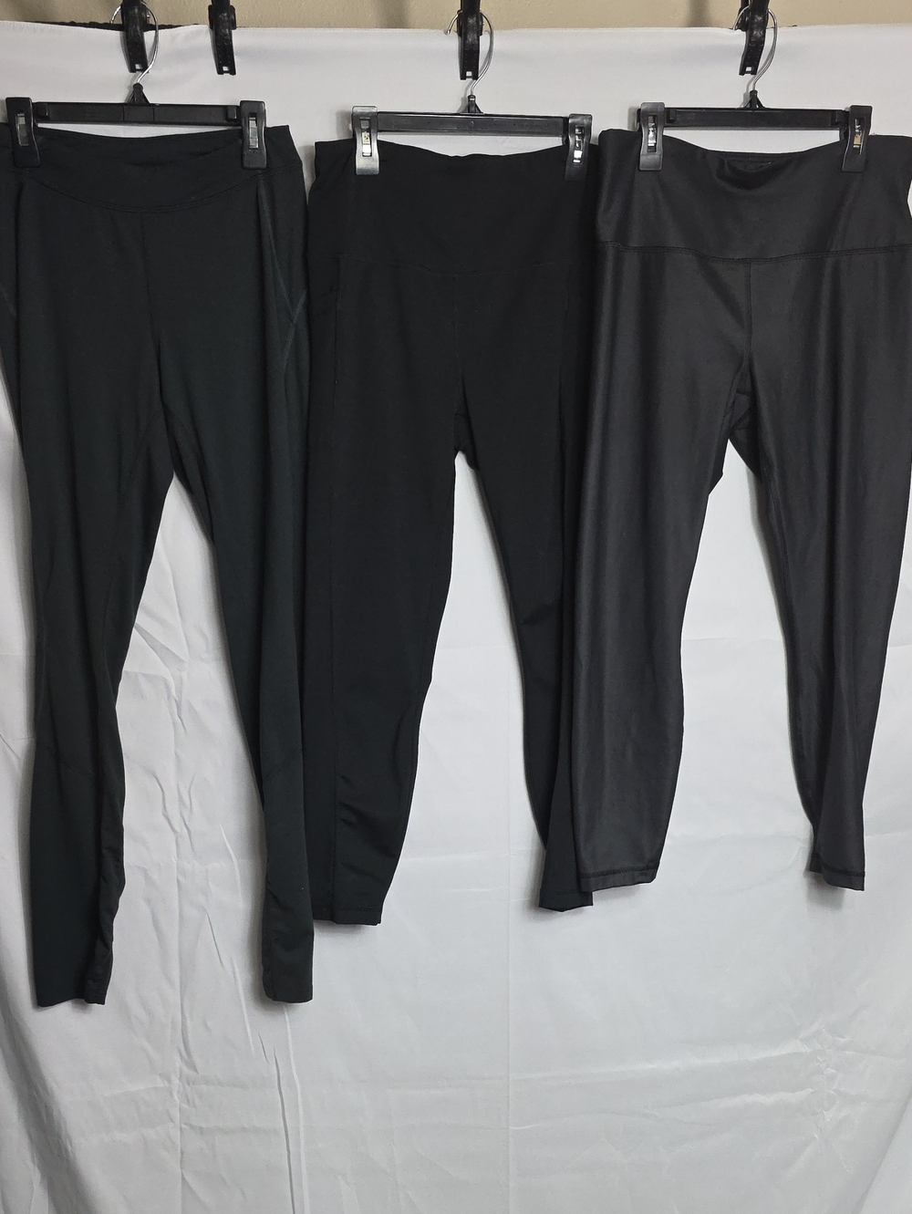 3 Pairs Women’s Black High-Rise Leggings - Comfortable Everyday Fit (W733)